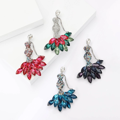 Vintage Meerjungfrau Damen Figur Brosche Legierung Strass Eingelegt Pin Für Damen Anzug Kleid Bankett Party Elegant Schmuck
