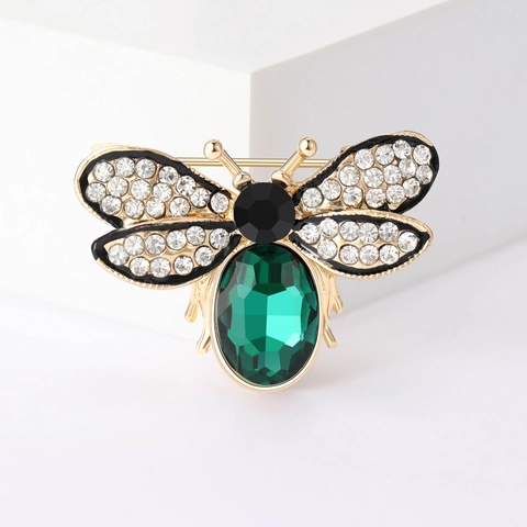Spilla Ape di Lusso Vintage per Donna Spilla Insetto in Lega Strass Accessori Gioielli Bijoux Elegante Spilla per Abito Sciarpa