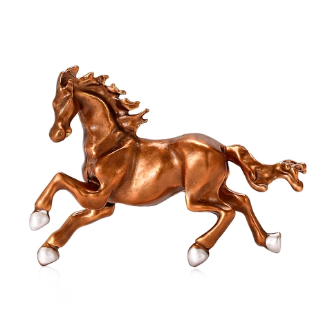 Spilla a Forma di Cavallo in Lega e Smalto per Uomo Design Animale Minimalista Spilla da Bavero per Completo Cappotto Gioielli