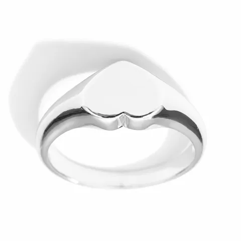 Minimalist Stainless Steel Heart Signet Ring For Unisex 18K Gold Plated Square Geometric Finger Band Fashion Jewelry Gift