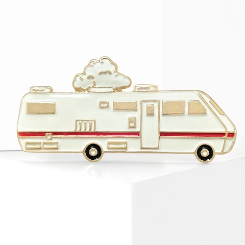 Kreative Cartoon Wohnmobil Emaille Brosche Legierung Tropföl Wohnmobil Anstecknadel Für Reisen Camping Zubehör Damen Herren Schmuck
