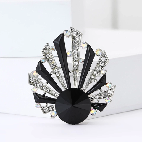 Broche de Concha de Aleación de Diamantes de Imitación Organismo Marino Esmalte Broche Moda Ropa Joyería Accesorio Para Hombres Mujeres Unisex