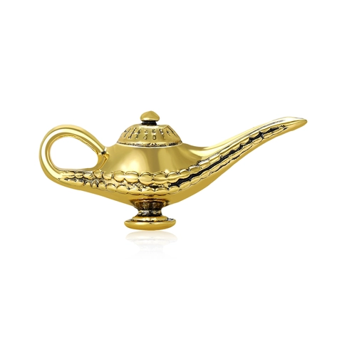 Kreative Aladdin Wunderlampe Legierung Brosche Pin Reliefmuster Vintage Stil Schmuck Für Herren Damen Kleidung Zubehör