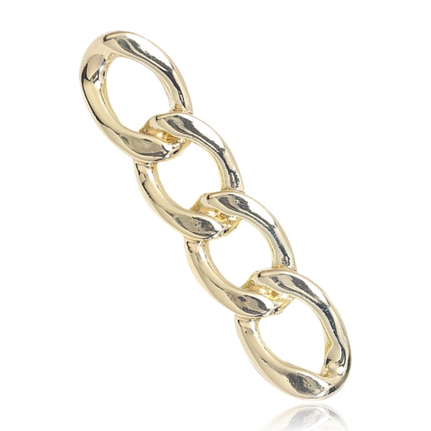 Minimalist Alloy Chain Link Brooch For Women Gold Silver Plated Geometric Metal Pin Fashion Jewelry Suit Lapel Pin Accessory
