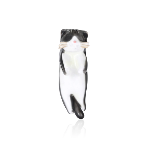 Simpatica Spilla a Forma di Gatto Cartoon per Donna in Lega Smalto Spille Animali Accessori Maglione Gioielli di Moda Regalo