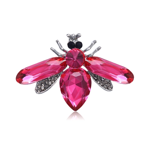 Creativa Spilla a Forma di Ape in Lega con Strass per Uomo Donna Pin da Risvolto per Abito Gioielli Insetto Personalizzati Accessorio Regalo