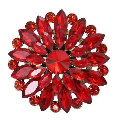 Vintage Legierung Sonnenblume Strass Brosche Für Damen Hochwertige Kristall Blume Korsage Kleidung Anstecknadeln Hochzeit Schmuck