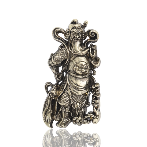 Vintage Alliage Guan Yu Guan Gong Broche Pin Style Chinois Traditionnel Figure Épinglette Pour Costume Robe Femmes Hommes Bijoux Accessoire