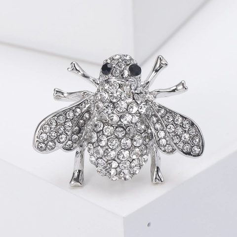 Spilla a Forma di Ape in Lega con Strass per Donna Spilla Personalizzata a Forma di Insetto Accessorio di Gioielleria Scintillante