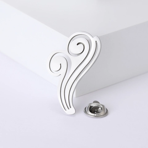 Minimalista Lega Nuvola Spilla Pin Argento Lucidato Motivo a Onde Carino Moda Gioielli Accessorio per Donne Uomini Abbigliamento