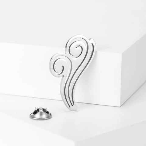 Minimalista Lega Nuvola Spilla Pin Argento Lucidato Motivo a Onde Carino Moda Gioielli Accessorio per Donne Uomini Abbigliamento