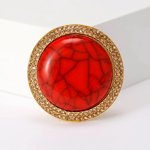 Vintage Tibetaanse Stijl Bloem Broche Pin Legering Verguld Strass Emaille Barst Textuur Corsage Voor Vrouwen Accessoires