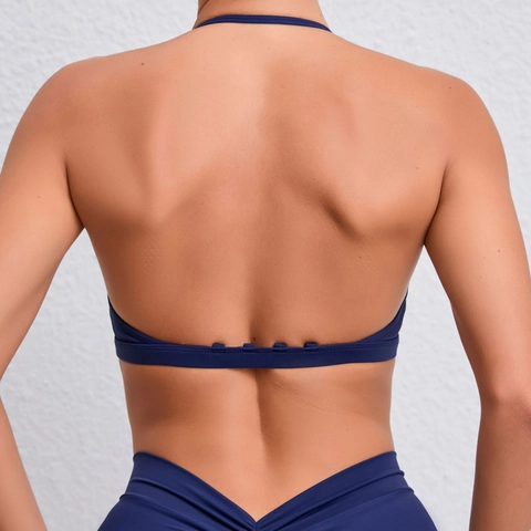 Women Removable Strap Yoga Bra Sports Underwear Cross Back High Stretch Breathable Gym Running Top Nylon Spandex Solid