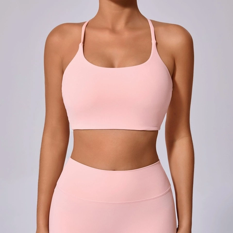 Reggiseno Yoga da Donna con Incrocio Dietro Antiurto Traspirante Fitness Corsa Gilet Sportivo Schiena Scoperta Canotta Workout Elastica Abbigliamento Sportivo Gym