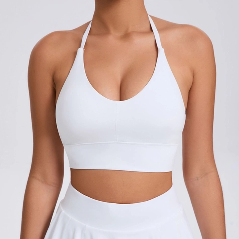 Reggiseno Sportivo da Donna ad Alto Impatto Halter Regolabile Yoga Reggiseno Senza Ferretto Imbottito Corsa Pilates Fitness