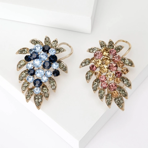 Elegant Rhinestone Grape Brooch Fashion Alloy Fruit Breastpin Accessories For Women Coat Suit Suit Decorative Pin Jewelry