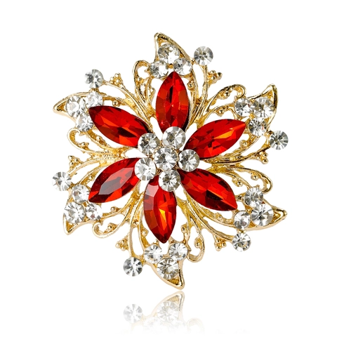 Vintage Legierung Blume Brosche Für Damen Retro Strass Floral Pin Mode Bekleidung Zubehör Hochzeit Party Schmuck