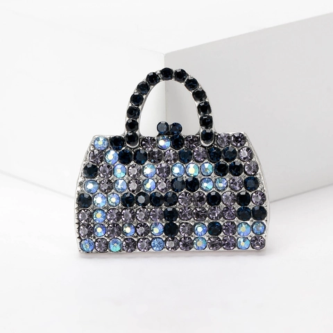 Broche de Bolso de Aleación con Diamantes de Imitación de Moda Vintage Para Mujer Diseño de Lujo Accesorio de Joyería Decoración