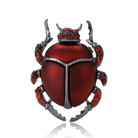 Vintage Legierung Emaille Käfer Brosche Für Damen Herren Insekt Scarabäus Anstecknadel Mit Strass Anzug Mantel Mode Schmuck Zubehör