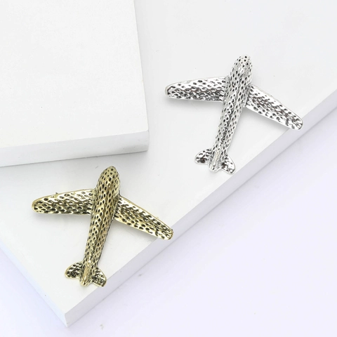 Vintage Spilla ad Aereo in Lega per Uomo Donna Moda Modello di Aereo per Abito Cappotto Spilla da Bavero Gioielli Oro Argento Regalo