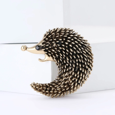 Spilla Riccio in Lega Smaltata Vintage per Donna Occhio in Strass Forma Animale Spilla per Abito Maglione Accessori Gioielli Moda