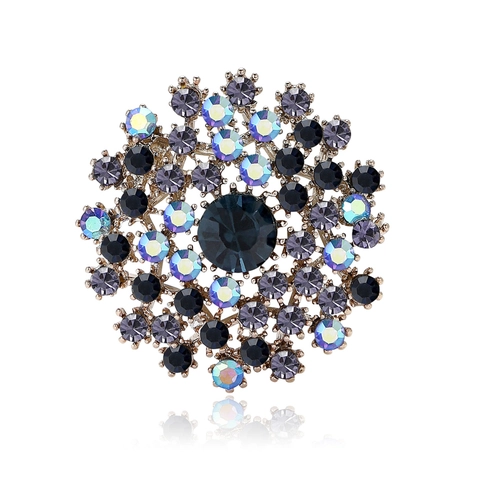 Broche de Flor de Diente de León de Aleación Estilo Coreano para Mujer Elegante Alfiler de Corsé con Estrás Joyería de Moda
