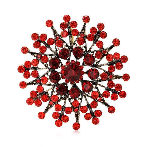 Luxus Legierung Strass Sonnenblume Brosche Vintage Blume Broschen Für Damen Mode Kleidung Dekorative Anstecknadeln Schmuck