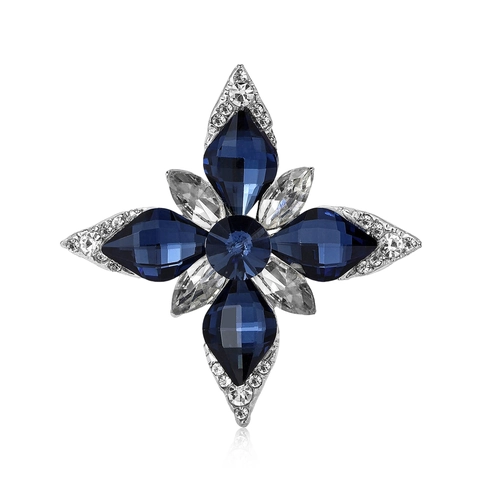 Spilla a Stella in Lega di Lusso Vintage per Donna Spilla a Croce con Strass Spilla da Petto in Cristallo Retrò Gioielli