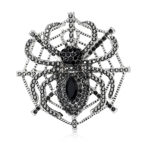 Spilla a Ragnatela Gotica Vintage Con Strass Incastonati Spilla a Ragno in Lega per Uomo Donna Gioielli per Halloween