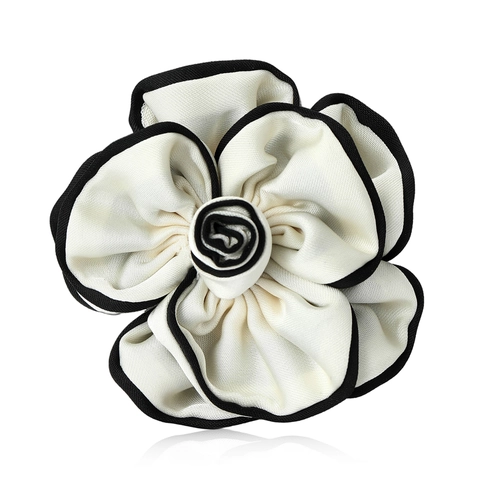 Elegante Kamelie Stoff Blume Brosche Mit 14 Karat Vergoldeter Legierung Stift Hochwertige Stoff Floral Corsage Für Damen Kleid Dekoration