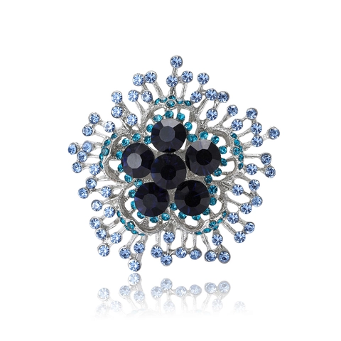 Moda Lega Strass Fiore Spilla Cavo Cristallo Fiocco Di Neve Spilla Per Donna Accessori Abbigliamento Matrimonio Festa Gioielli