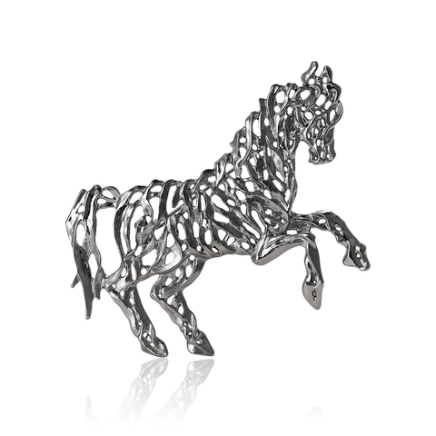Eleganter Hohlpferd Brosche Für Damen Legierung Tierform Nadel Für Kleidung Dekoration Mori Stil Mode Schmuck Accessoire
