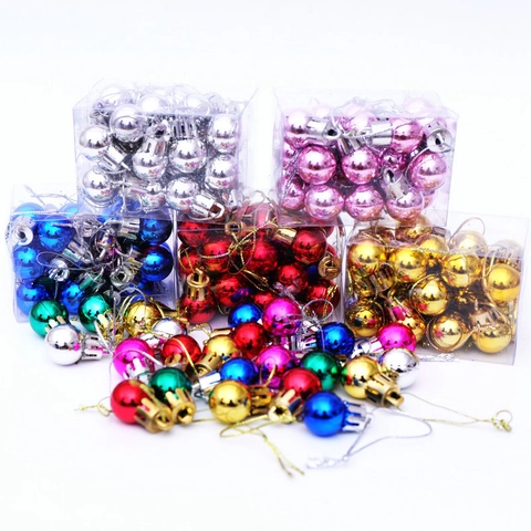 Mini Weihnachtsbaumkugeln Ornamente Für Feiertagsparty Heimdekoration Bunte Kunststoff Hängende Kugeln Dekor Für Festival