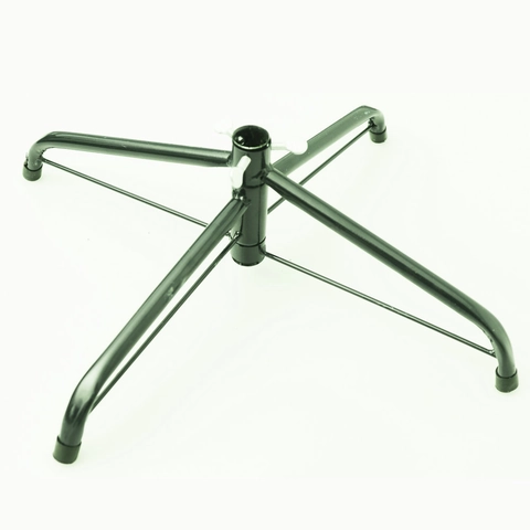 Support de Sapin de Noël Pliable en Métal Base en Fer Vert Support à Quatre Pieds avec Boulons Réglables Accessoires de Noël