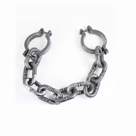 Realistic Distressed Plastic Shackles Halloween Costume Props Prisoner Chains For Party Haunted House Decoration Stage Performance