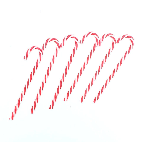Ornamenti a Bastoncino di Zucchero Natalizi Decorazioni Appese in Plastica a Strisce Rosse e Bianche per Albero di Natale Festa Regalo