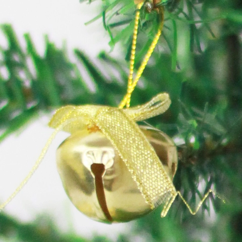 Cloches De Noël En Fer Doré Avec Ornements De Nœud À Suspendre Pour Décoration De Sapin De Noël Fête Maison Articles De Festival