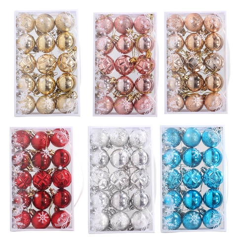 Lot de Boules de Noël en Plastique Électroplaqué Formes Multiples Incassables Décorations à Suspendre pour Sapin de Noël Maison Fête