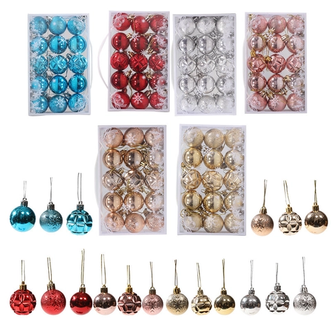 Lot de Boules de Noël en Plastique Électroplaqué Formes Multiples Incassables Décorations à Suspendre pour Sapin de Noël Maison Fête