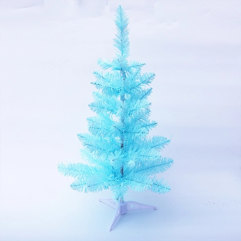 Moderno Albero di Natale Artificiale Rosa Blu Chiaro Aghi in PVC Densi Decorazione Festiva per Casa Ufficio Festa Ornamento Natalizio Senza Decorazioni