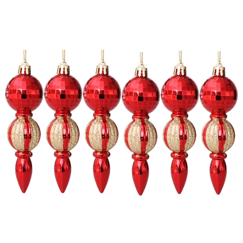 Pendentifs de Noël en Forme de Gourde Plastique Décorations à Suspendre pour Sapin de Noël Paillettes Miroir Fête Maison