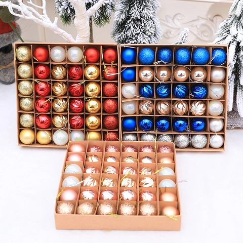 Kerstballen Set Kunststof Boomhangers Meerkleurig Glitter Mat Glanzend Decoraties Voor Feestdagen Thuis