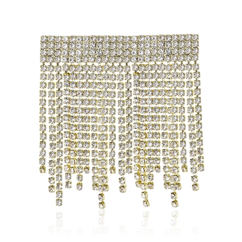 Fashion Alloy Rhinestone Tassel Brooch For Women Elegant Korean Style Long Fringe Breastpin Pin For Wedding Party Daily Jewelry