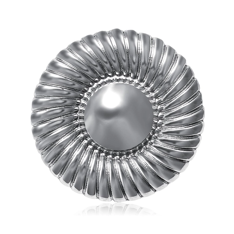 Spilla Rotonda in Acciaio Inossidabile Vintage Per Donna Placcata Oro Argento Con Motivo Spirale Geometrica Gioielli Accessori