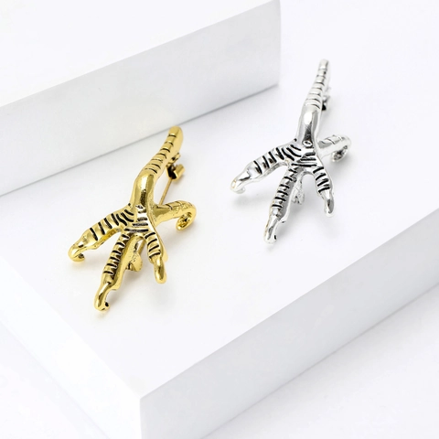 Broche de Aleación de Garra de Águila Creativo Pin de Garra de Pájaro Inspirado en la Naturaleza Joyería de Moda para Mujeres Hombres Decoración de Ropa