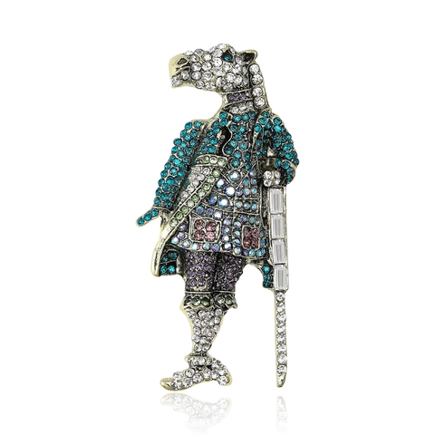 Spilla in Lega Vintage Strass Cavaliere a Cavallo Spilla Personalizzata per Risvolto Abito Uomo Donna Accessorio Gioielli Moda