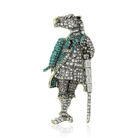 Spilla in Lega Vintage Strass Cavaliere a Cavallo Spilla Personalizzata per Risvolto Abito Uomo Donna Accessorio Gioielli Moda