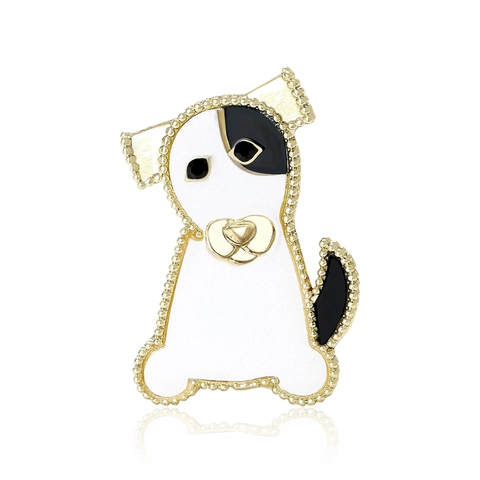 Simpatica Spilla in Acrilico a Forma di Cane Cartone Animato Spilla per Animali Galvanizzata per Donna Gioielli di Moda