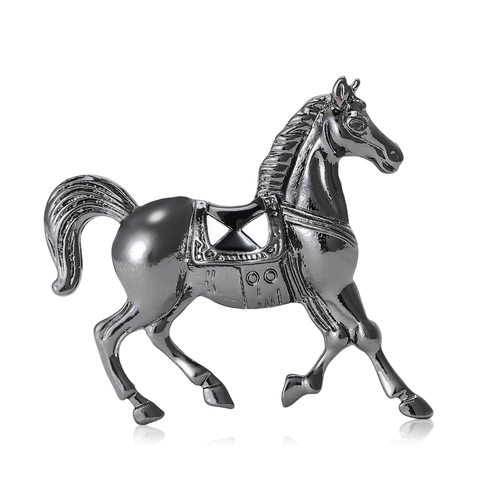 Vintage Legering Emaille Paard Broche Voor Vrouwen Mannen Rennend Paard Vorm Kleding Accessoires Pin Sieraden Dieren Broche