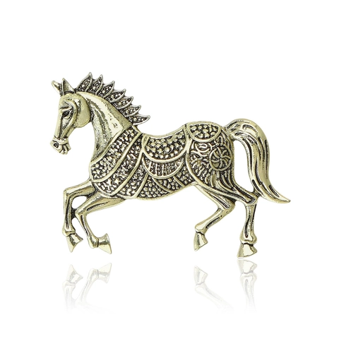 Broche De Caballo De Aleación De Esmalte Vintage Broche De Animal Retro Para Decoración De Ropa Accesorios De Regalo